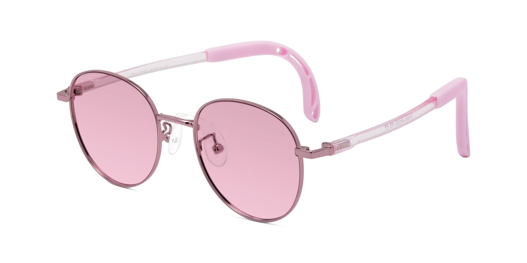 Angle of Ann in Artist Pink with Light Wine Tinted Lenses