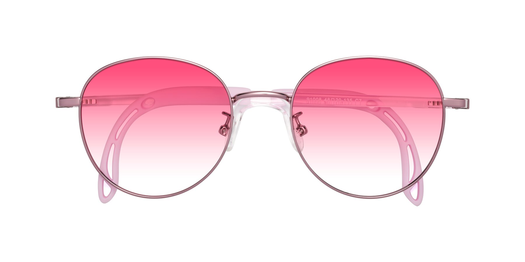 Folded Front of Ann in Artist Pink with Pink Gradient Lenses