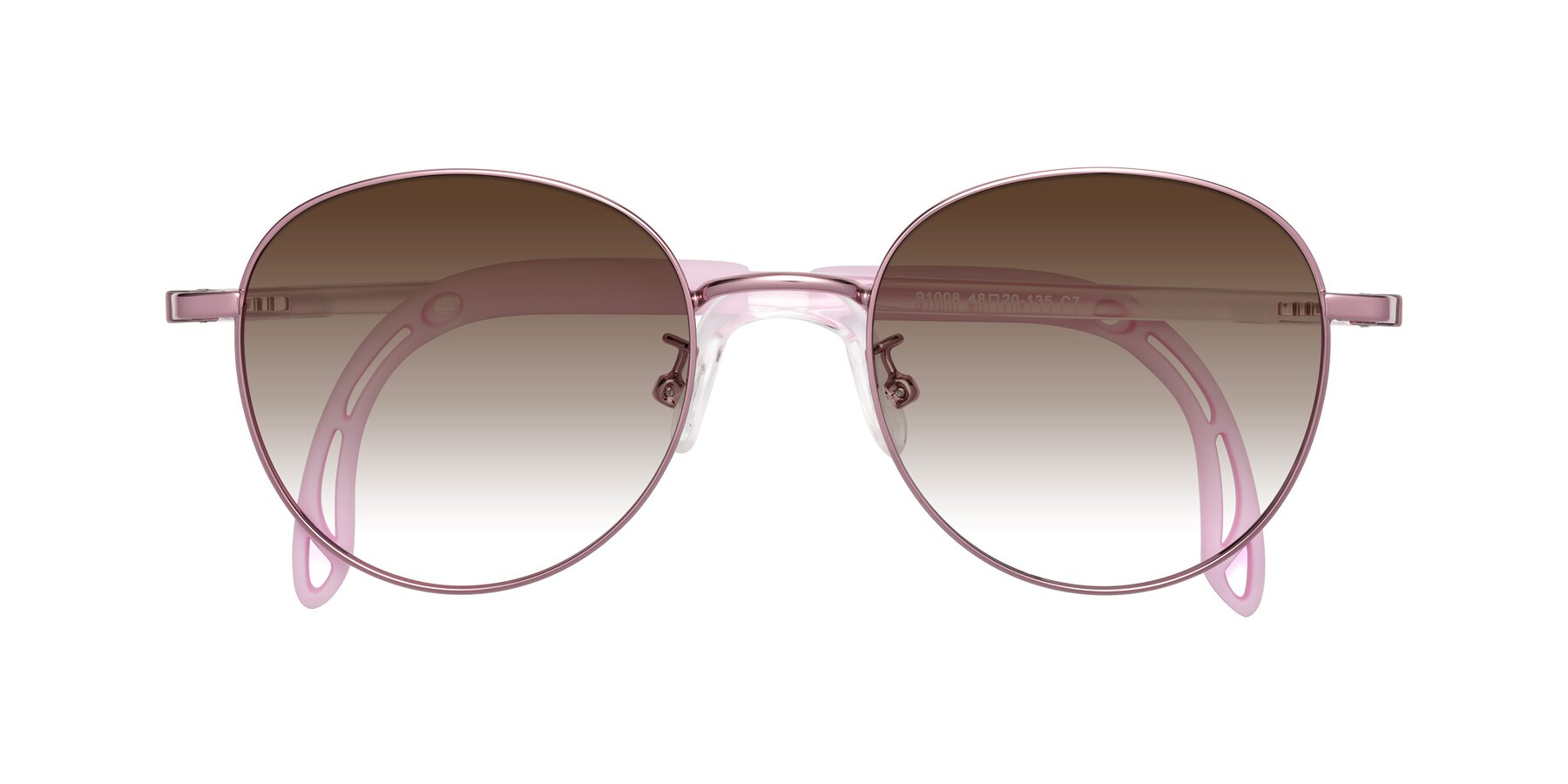 Folded Front of Ann in Artist Pink with Brown Gradient Lenses