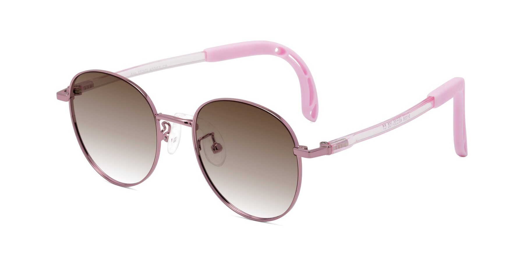 Angle of Ann in Artist Pink with Brown Gradient Lenses