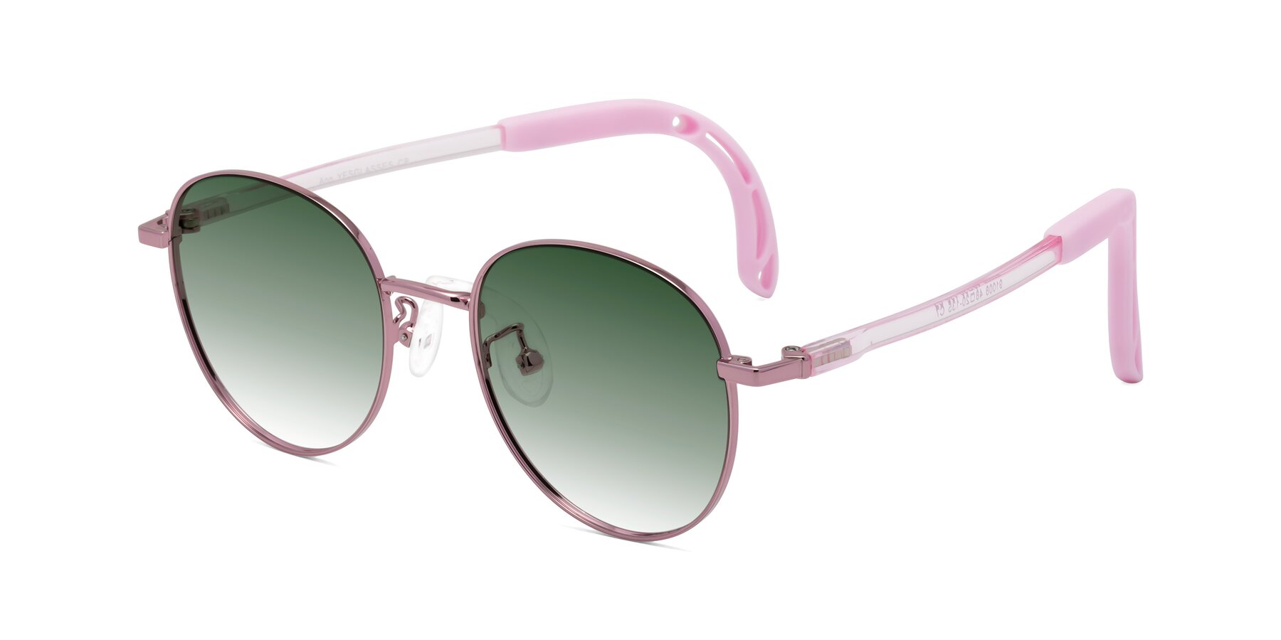 Angle of Ann in Artist Pink with Green Gradient Lenses