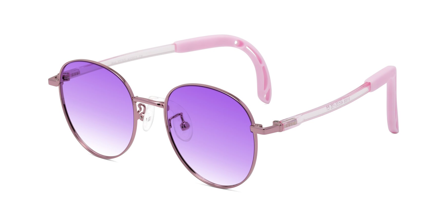 Angle of Ann in Artist Pink with Purple Gradient Lenses