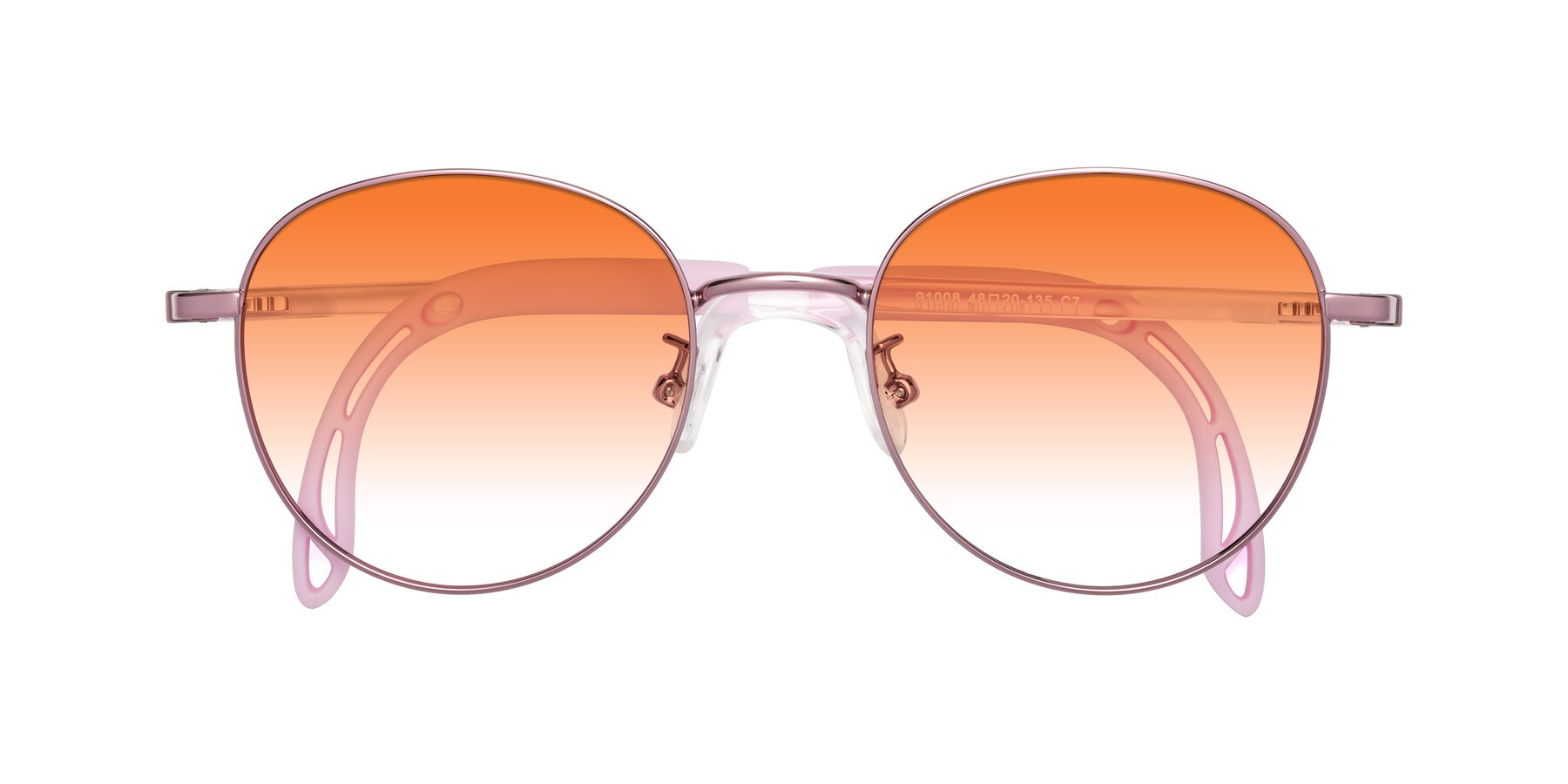 Folded Front of Ann in Artist Pink with Orange Gradient Lenses