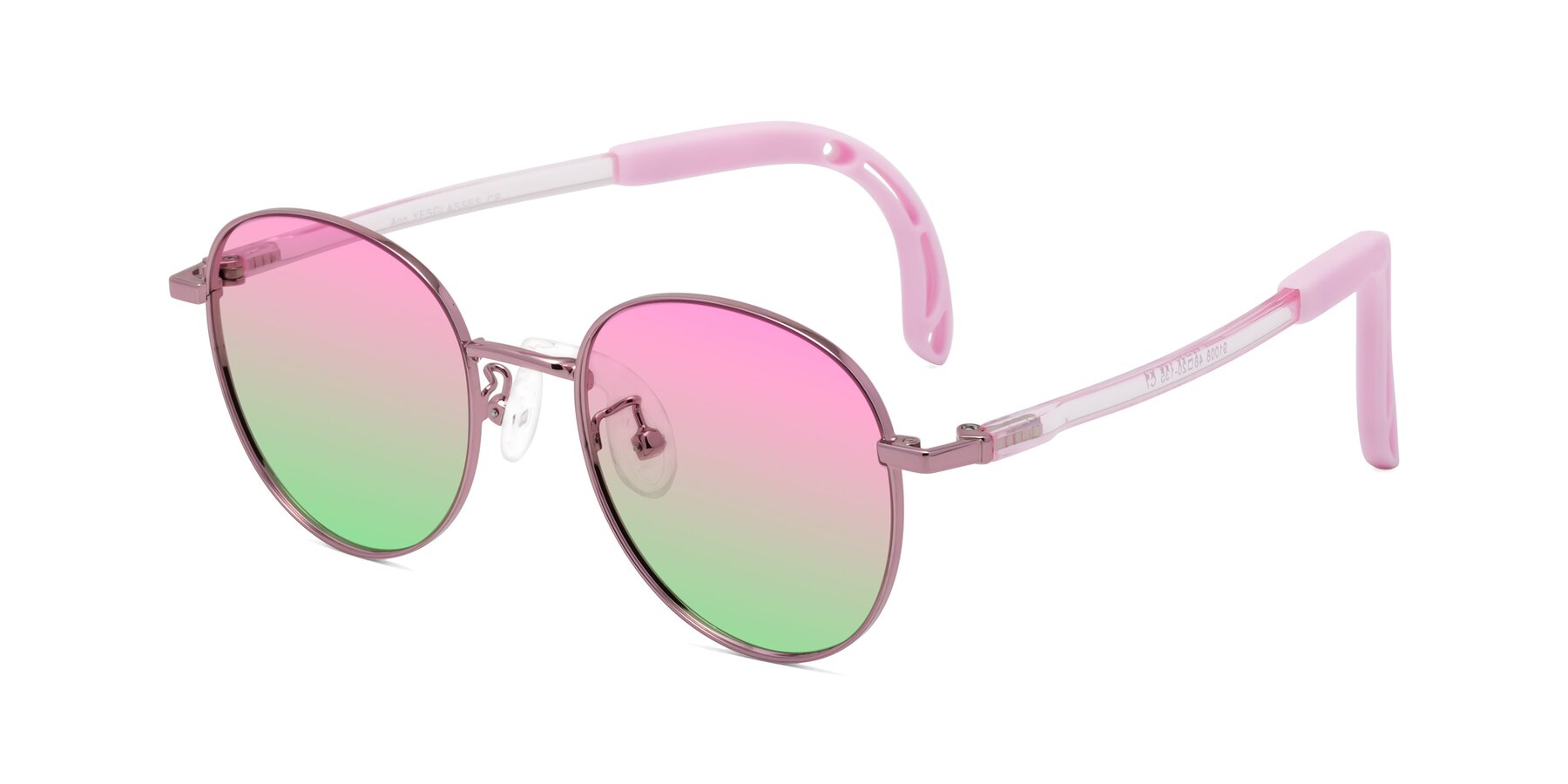 Angle of Ann in Artist Pink with Pink / Green Gradient Lenses