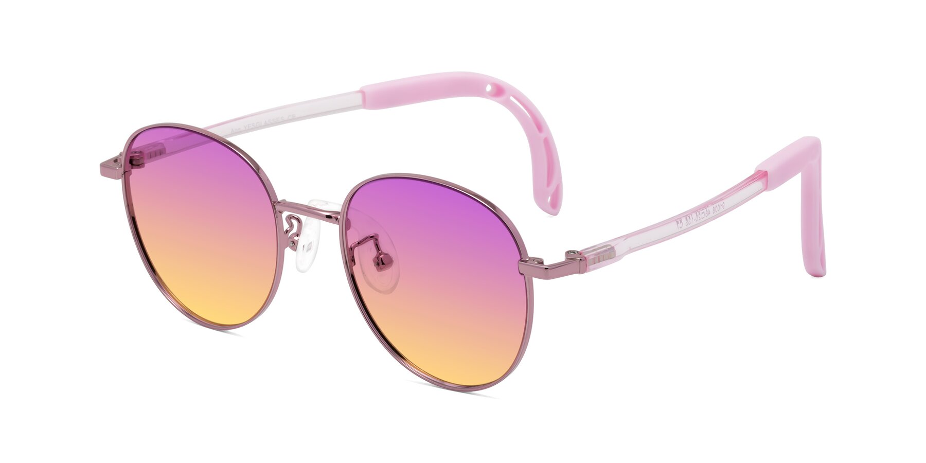 Angle of Ann in Artist Pink with Purple / Yellow Gradient Lenses