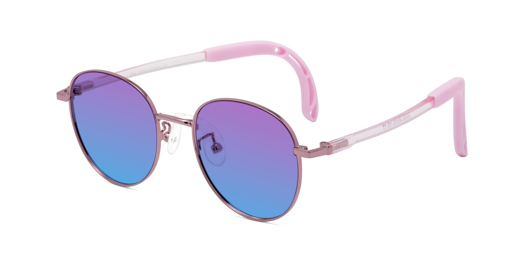 Angle of Ann in Artist Pink with Purple / Blue Gradient Lenses