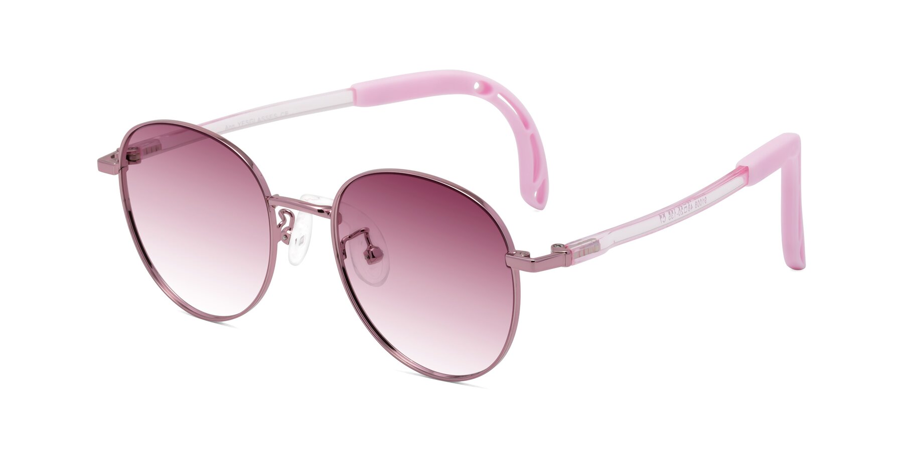 Angle of Ann in Artist Pink with Wine Gradient Lenses