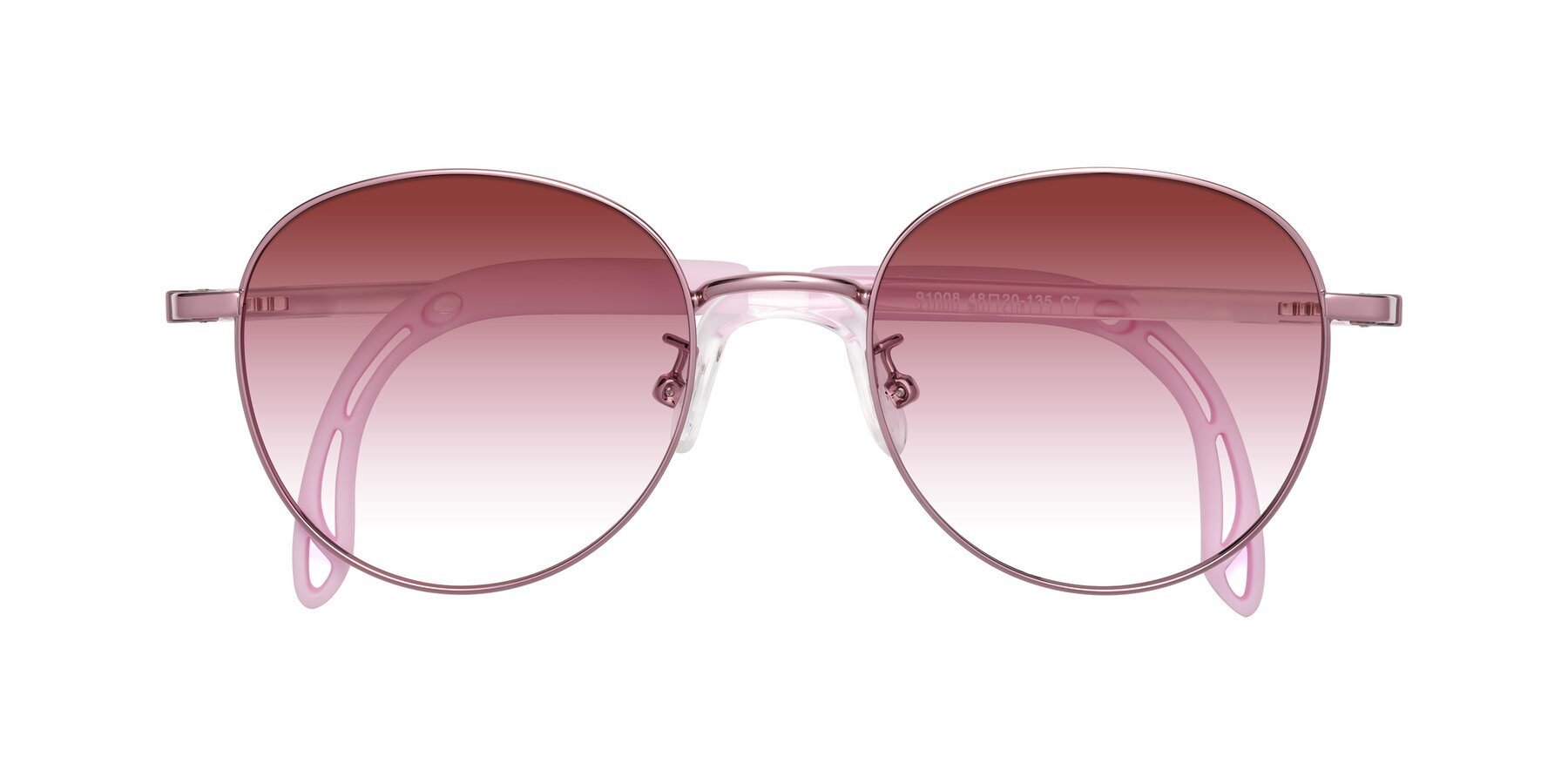 Folded Front of Ann in Artist Pink with Garnet Gradient Lenses