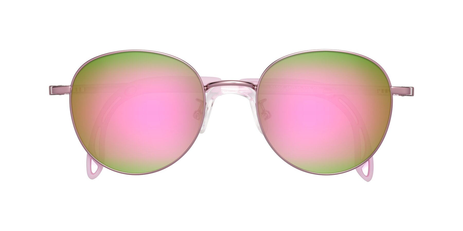 Folded Front of Ann in Artist Pink with Pink Mirrored Lenses