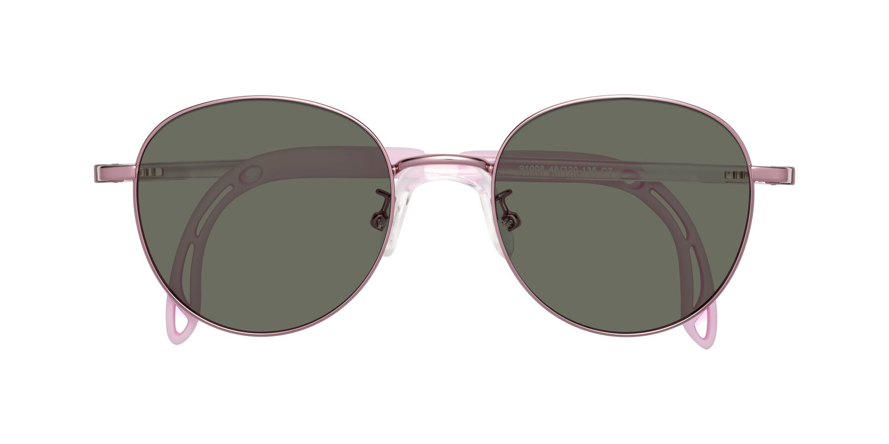 Folded Front of Ann in Artist Pink with Gray Polarized Lenses