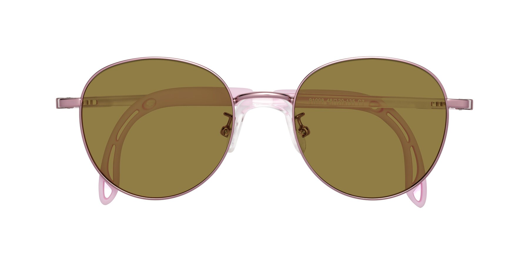 Folded Front of Ann in Artist Pink with Brown Polarized Lenses