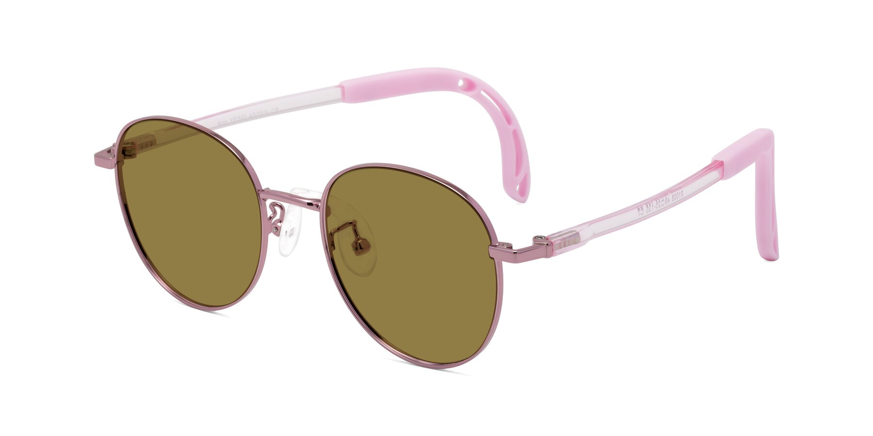 Angle of Ann in Artist Pink with Brown Polarized Lenses