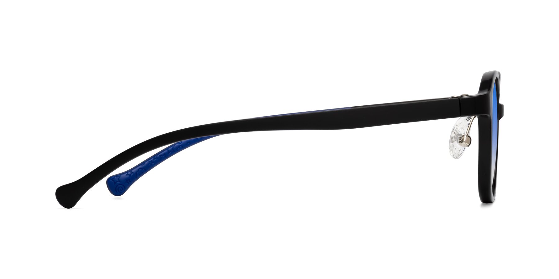 Side of Meteor in Ninja Black with Blue Gradient Lenses