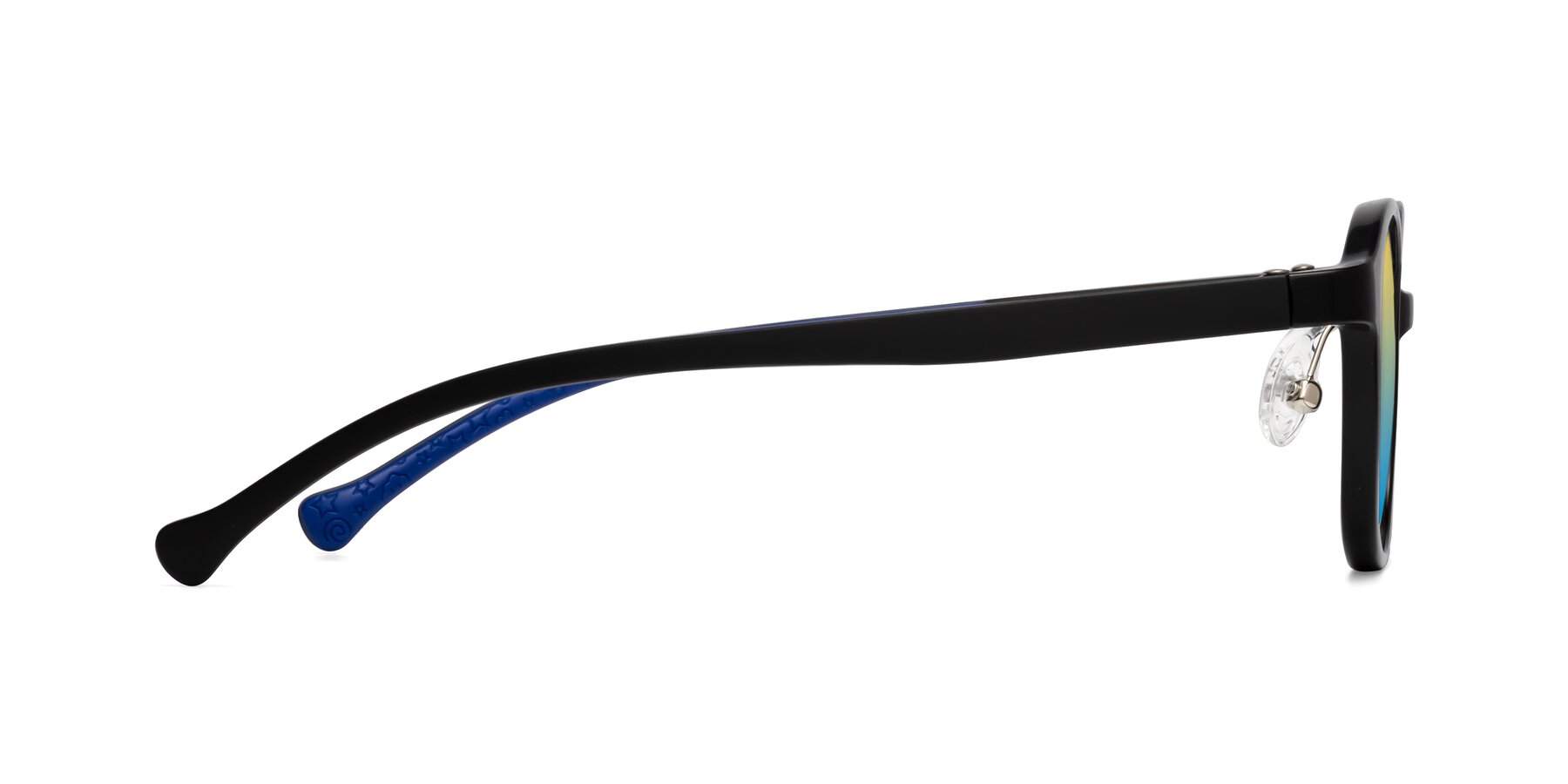 Side of Meteor in Ninja Black with Yellow / Blue Gradient Lenses