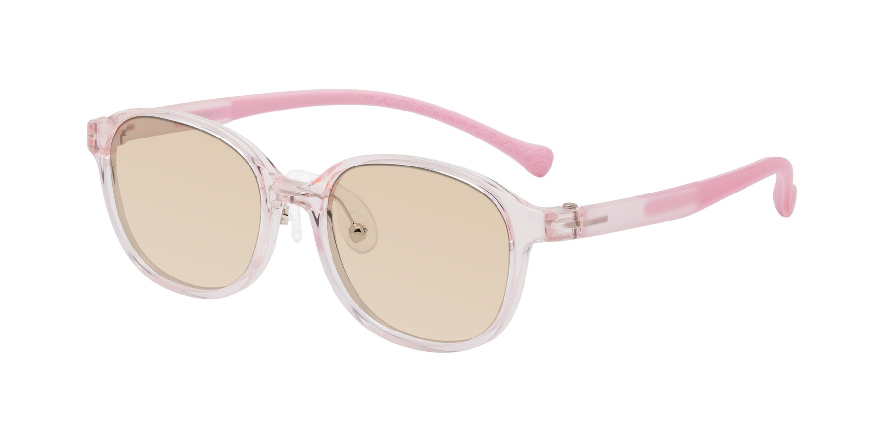 Angle of Meteor in Artist Pink with Light Brown Tinted Lenses