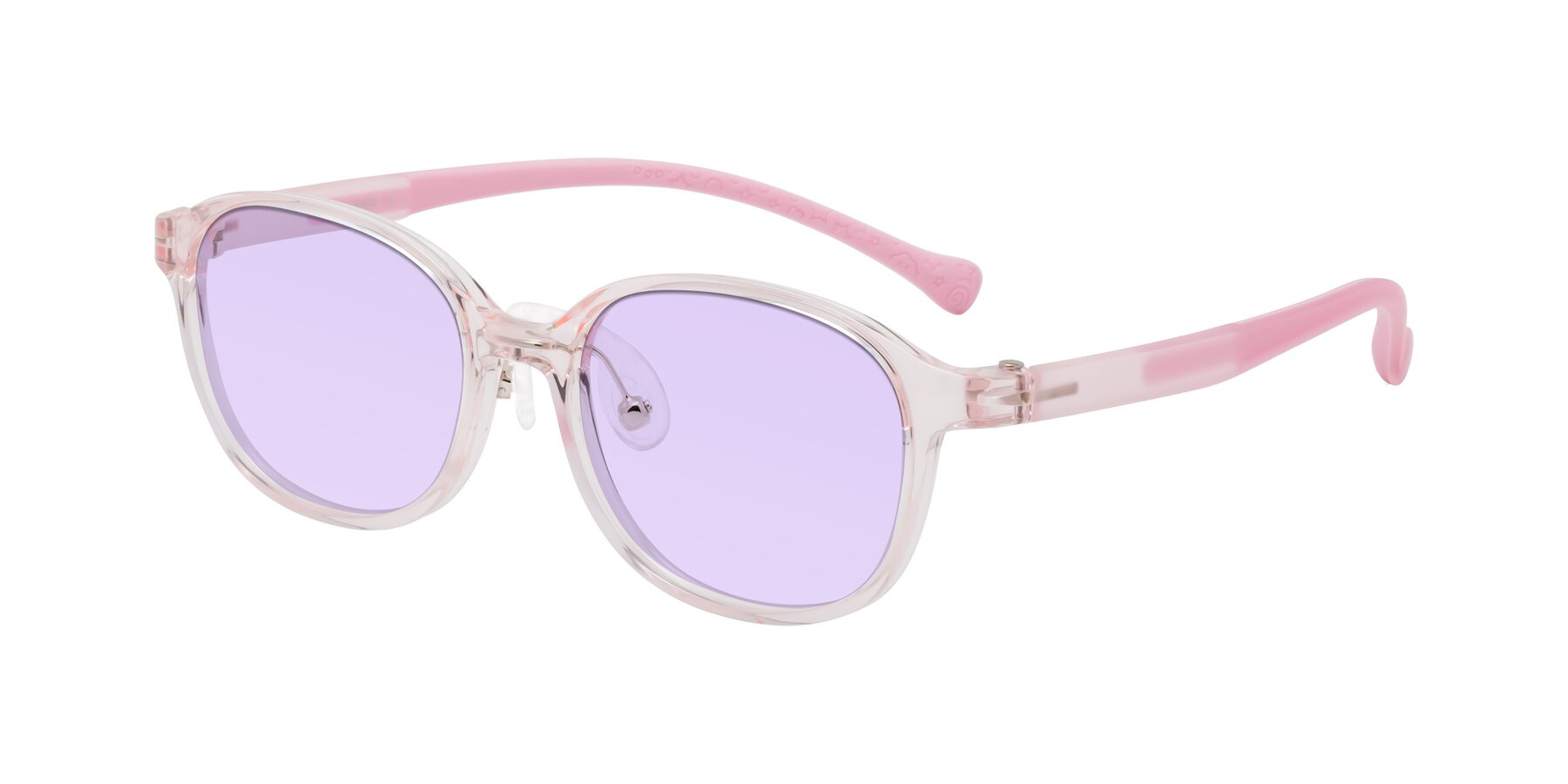 Angle of Meteor in Artist Pink with Light Purple Tinted Lenses