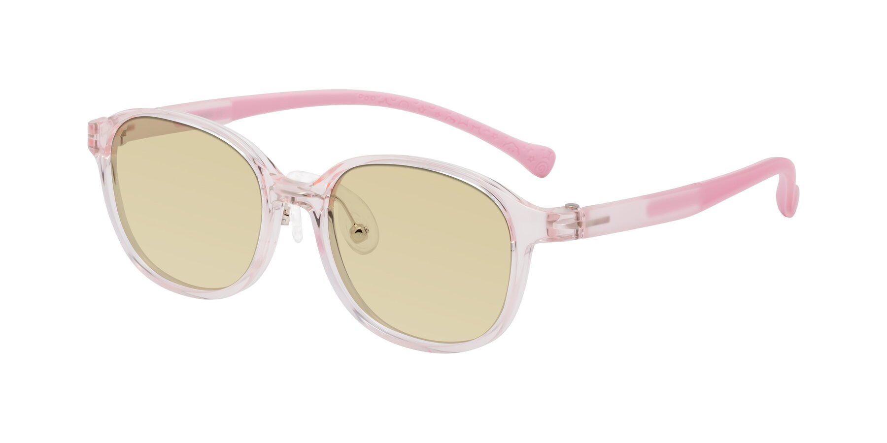 Angle of Meteor in Artist Pink with Light Champagne Tinted Lenses