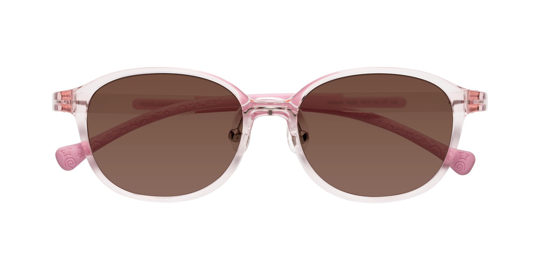 Folded Front of Meteor in Artist Pink with Brown Tinted Lenses