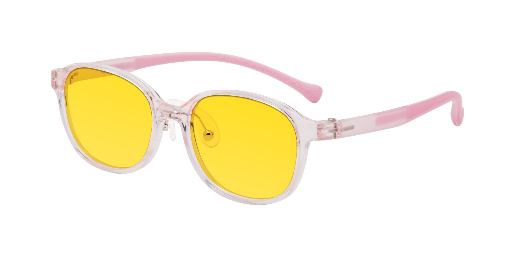 Angle of Meteor in Artist Pink with Yellow Tinted Lenses