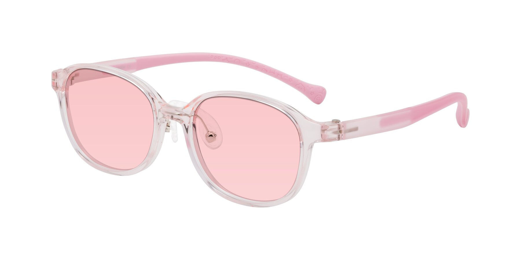 Angle of Meteor in Artist Pink with Light Garnet Tinted Lenses