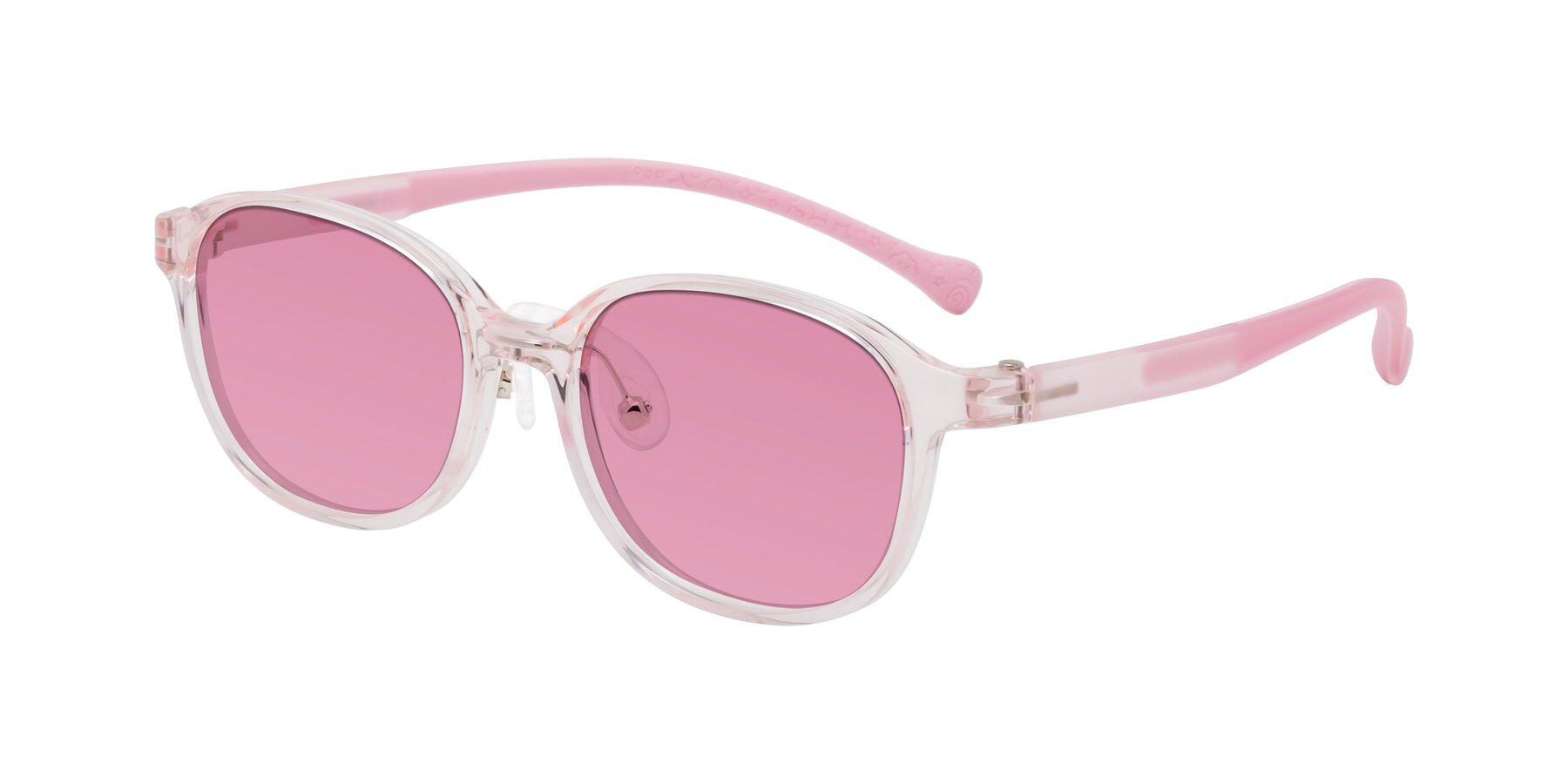 Angle of Meteor in Artist Pink with Medium Wine Tinted Lenses