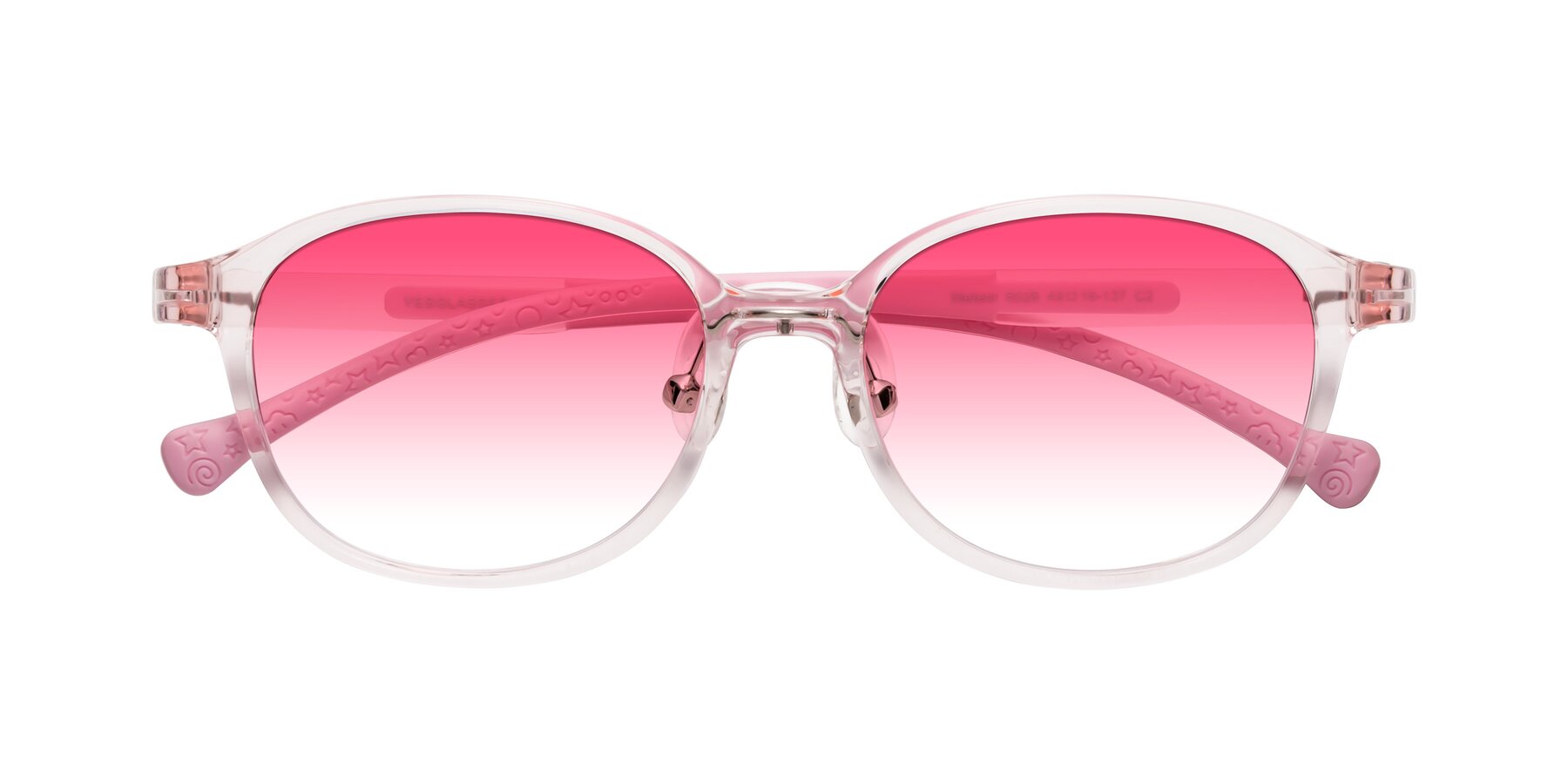 Folded Front of Meteor in Artist Pink with Pink Gradient Lenses