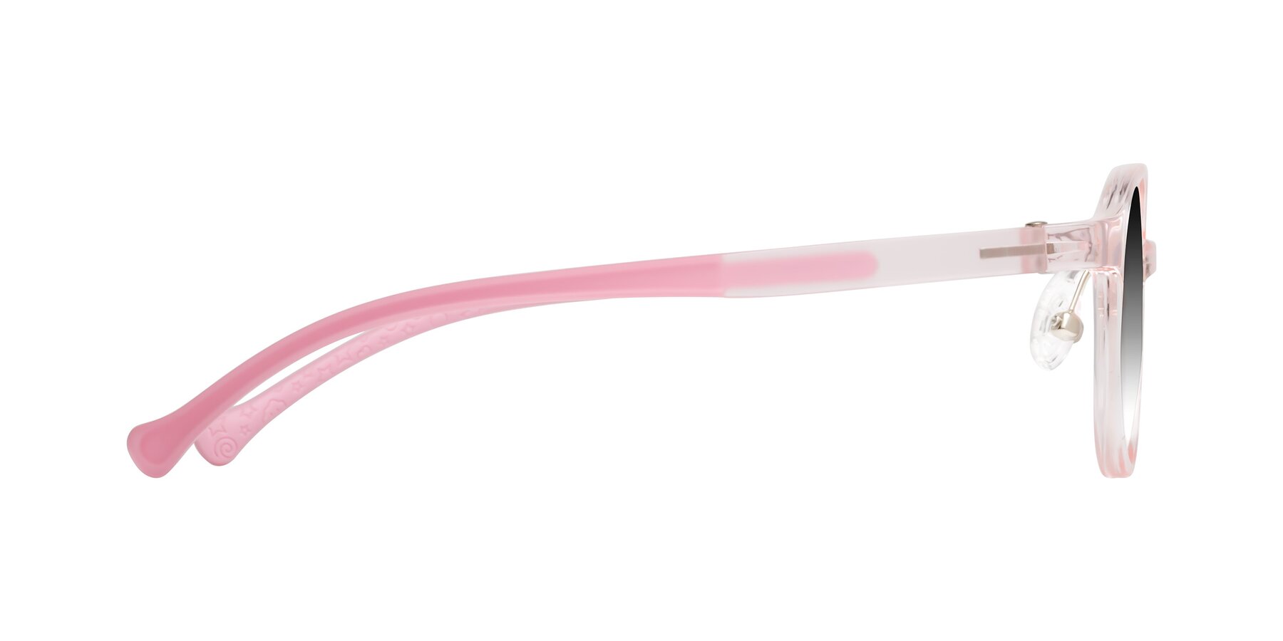 Side of Meteor in Artist Pink with Gray Gradient Lenses