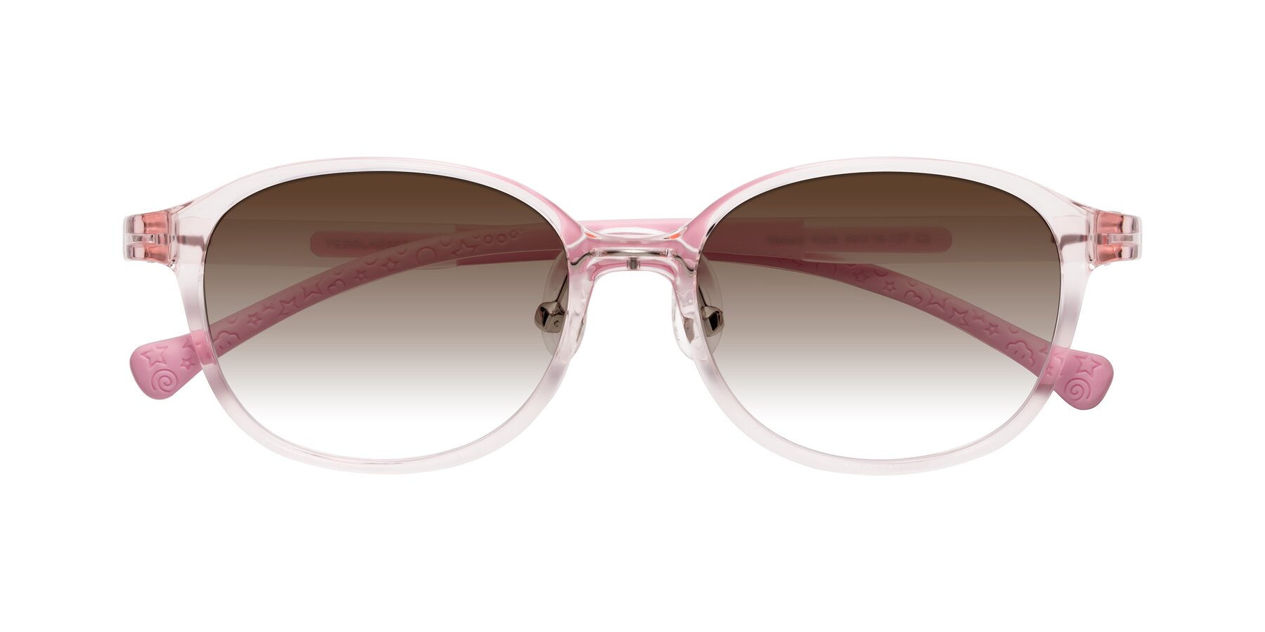 Folded Front of Meteor in Artist Pink with Brown Gradient Lenses