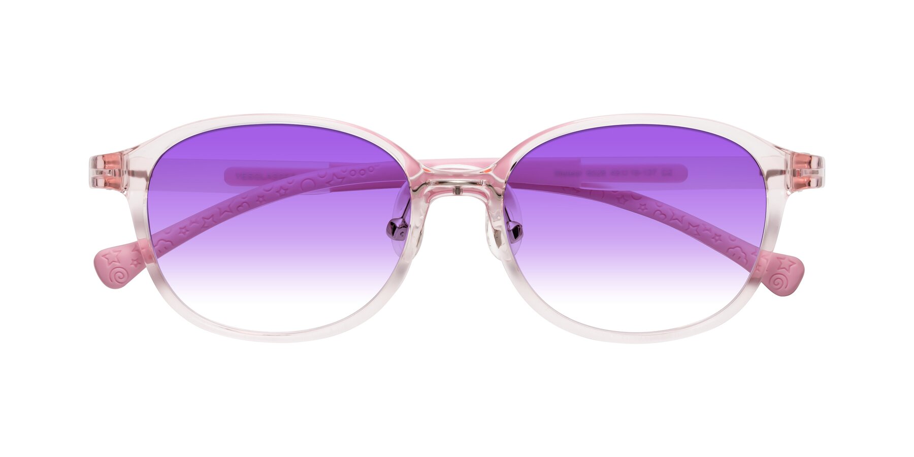 Folded Front of Meteor in Artist Pink with Purple Gradient Lenses