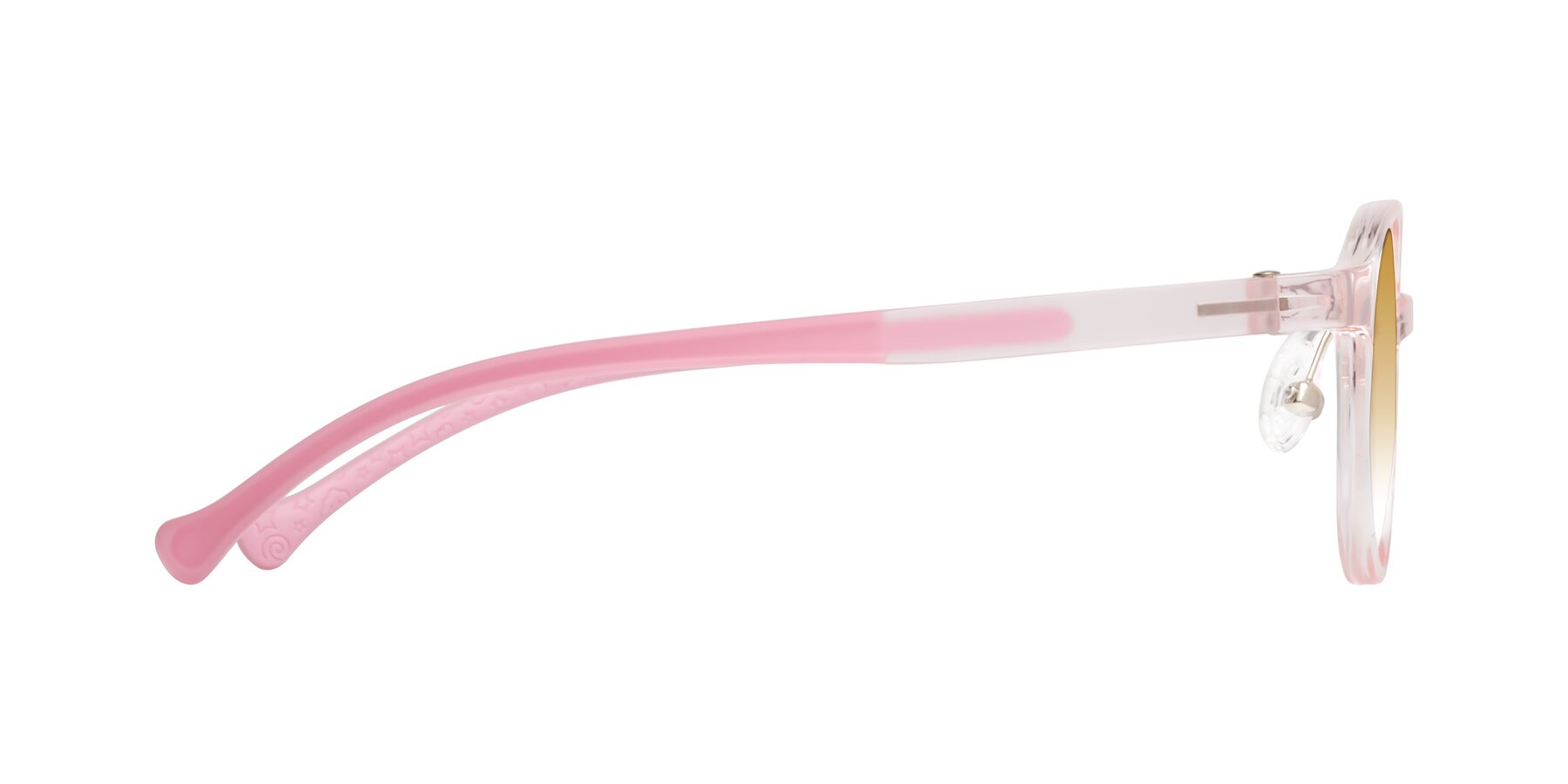 Side of Meteor in Artist Pink with Champagne Gradient Lenses