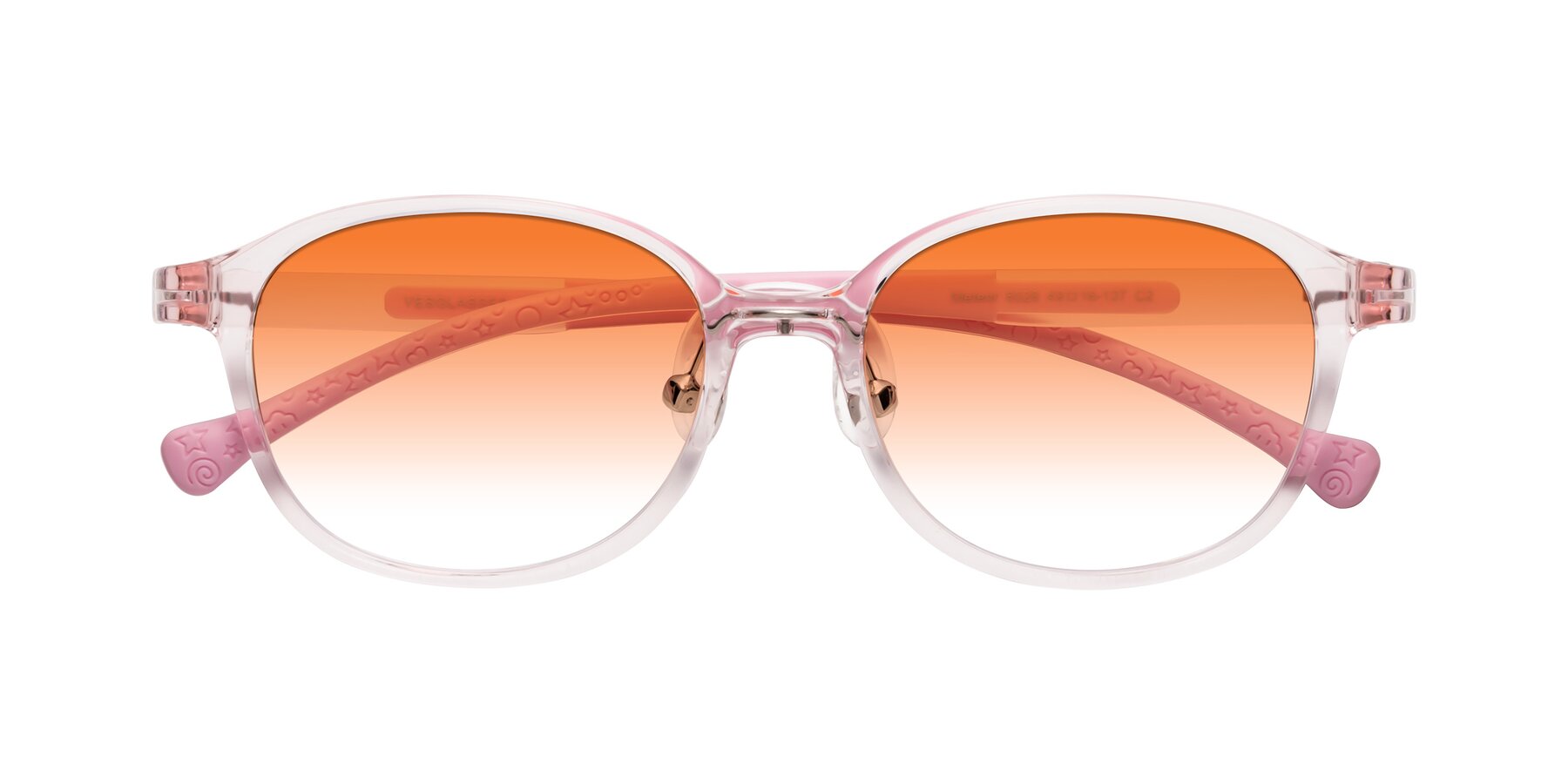 Folded Front of Meteor in Artist Pink with Orange Gradient Lenses