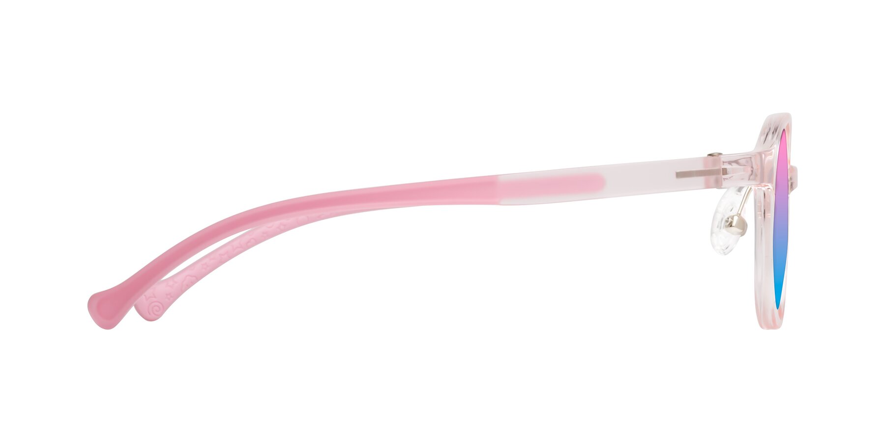 Side of Meteor in Artist Pink with Pink / Blue Gradient Lenses