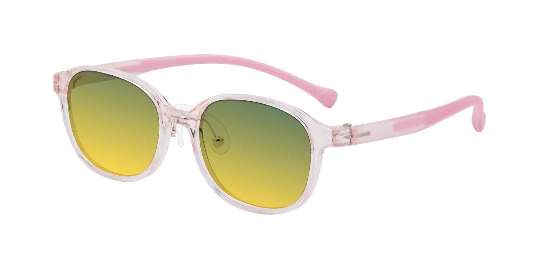 Angle of Meteor in Artist Pink with Green / Yellow Gradient Lenses