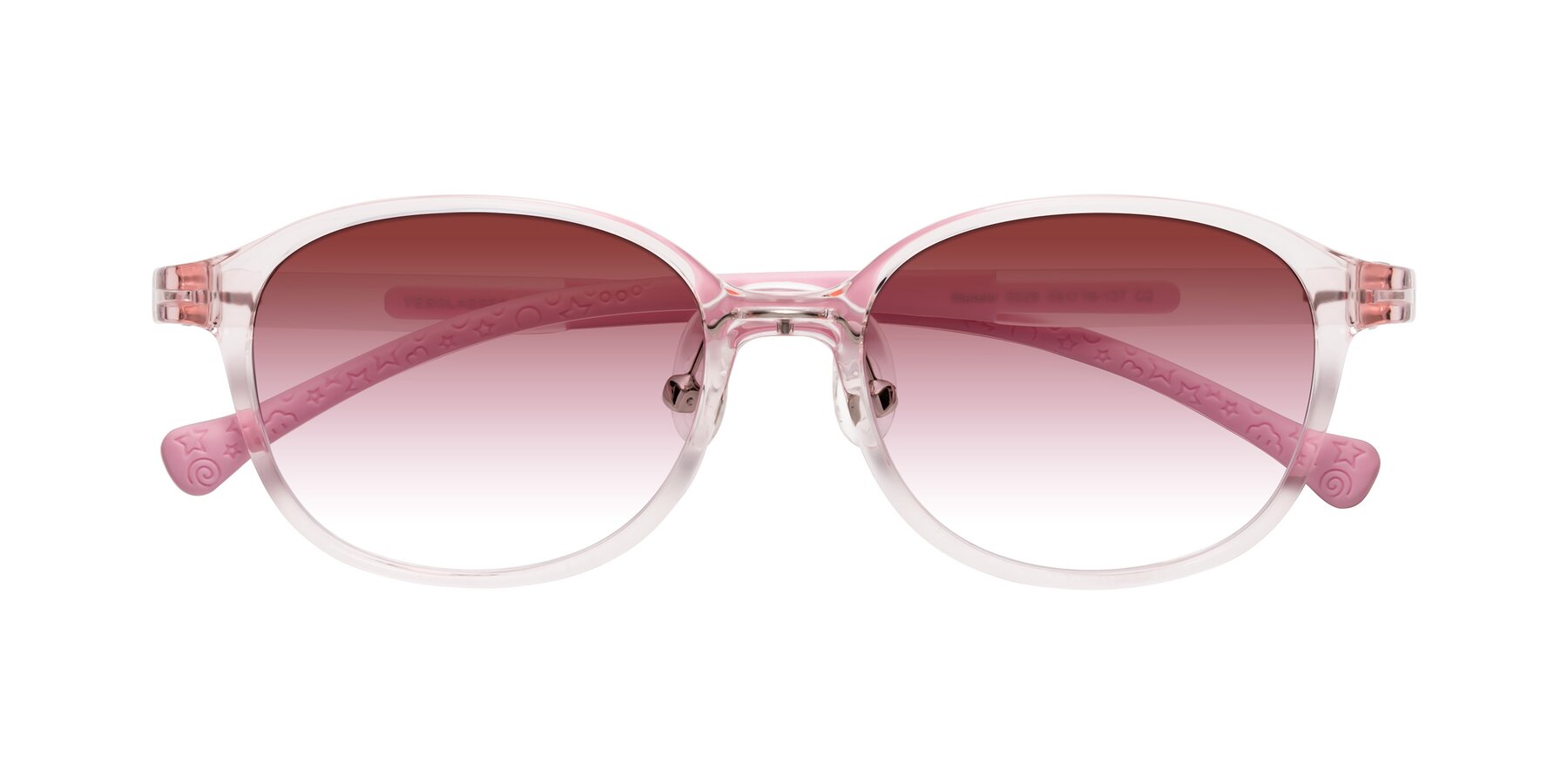 Folded Front of Meteor in Artist Pink with Garnet Gradient Lenses