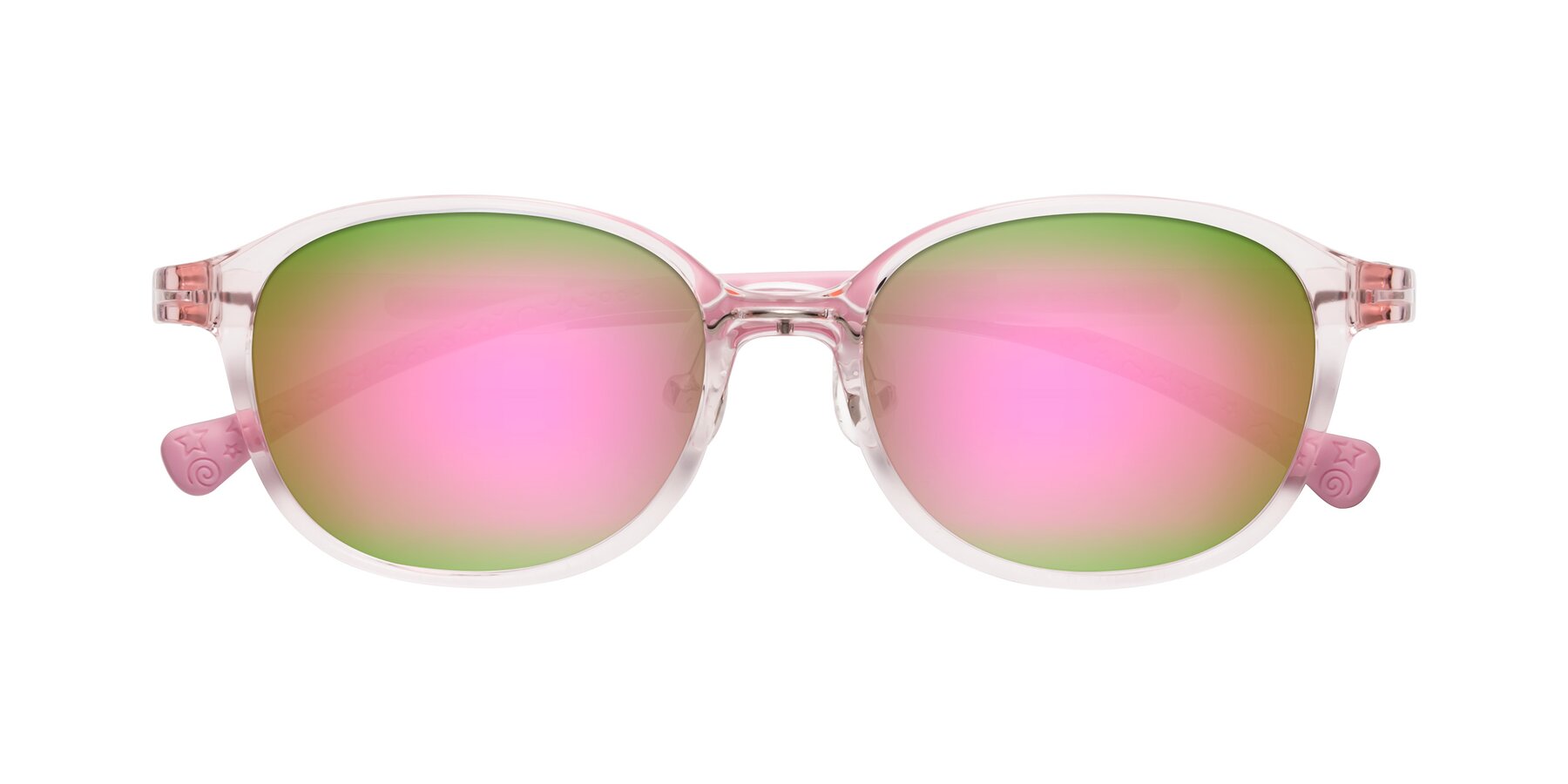 Folded Front of Meteor in Artist Pink with Pink Mirrored Lenses