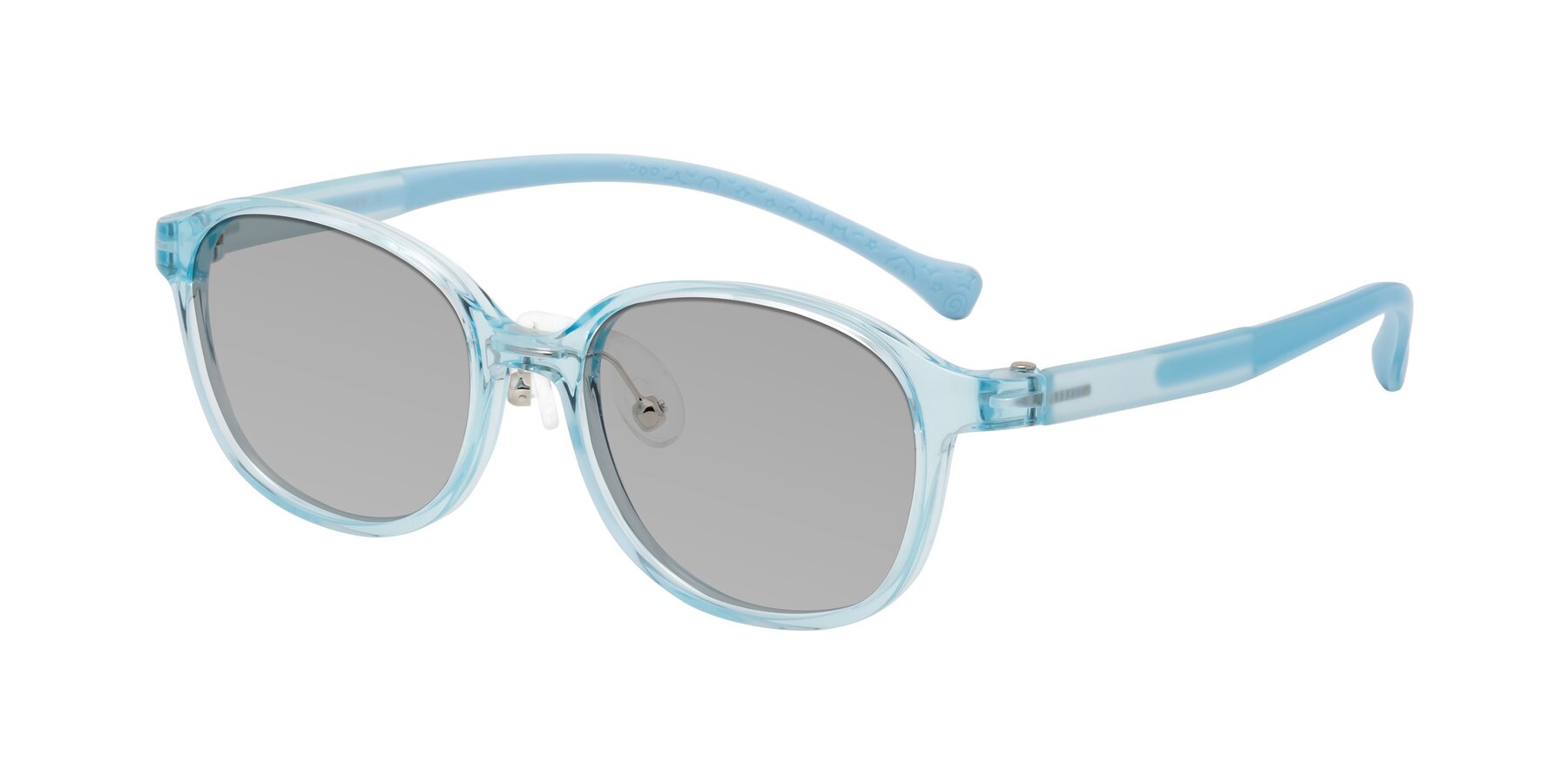 Angle of Meteor in Swimmer Blue with Light Gray Tinted Lenses