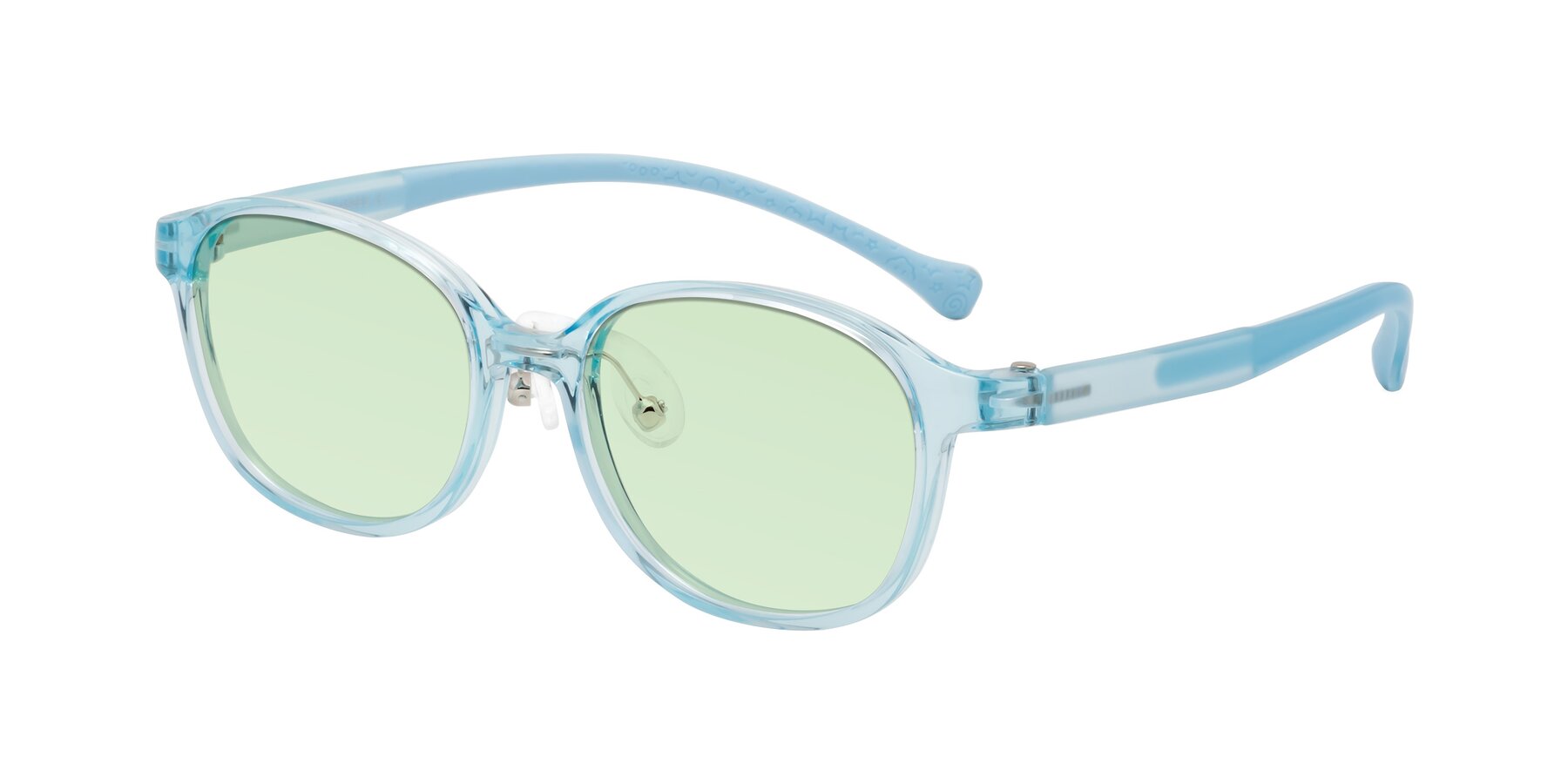 Angle of Meteor in Swimmer Blue with Light Green Tinted Lenses