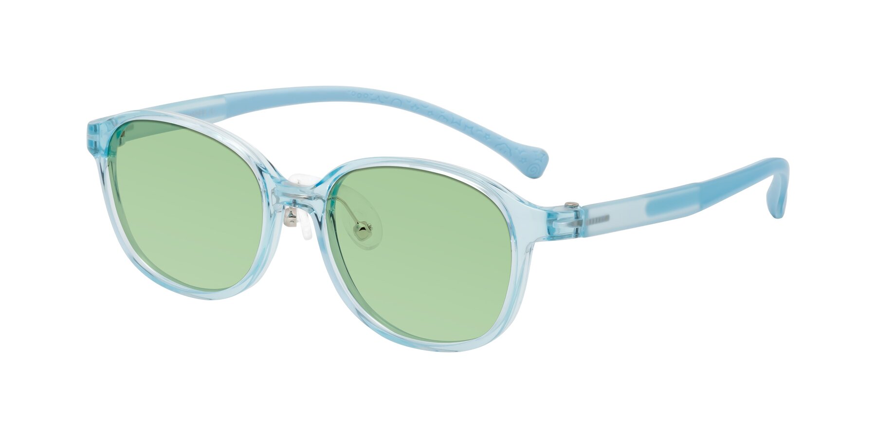 Angle of Meteor in Swimmer Blue with Medium Green Tinted Lenses