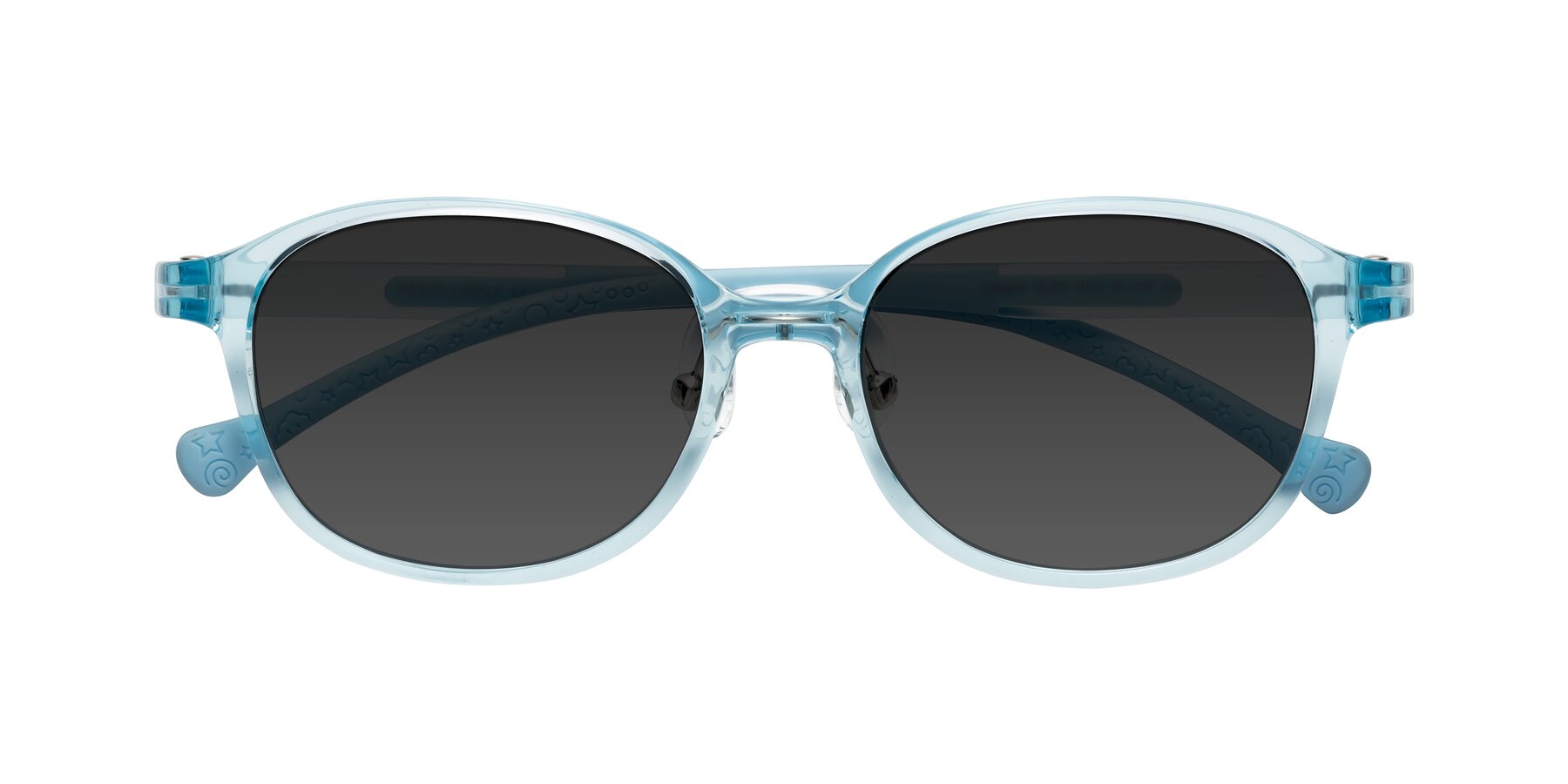 Folded Front of Meteor in Swimmer Blue with Gray Tinted Lenses