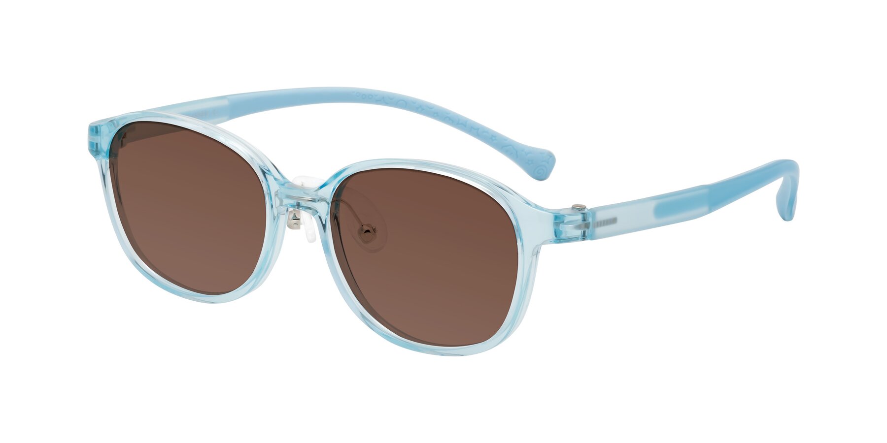 Angle of Meteor in Swimmer Blue with Brown Tinted Lenses