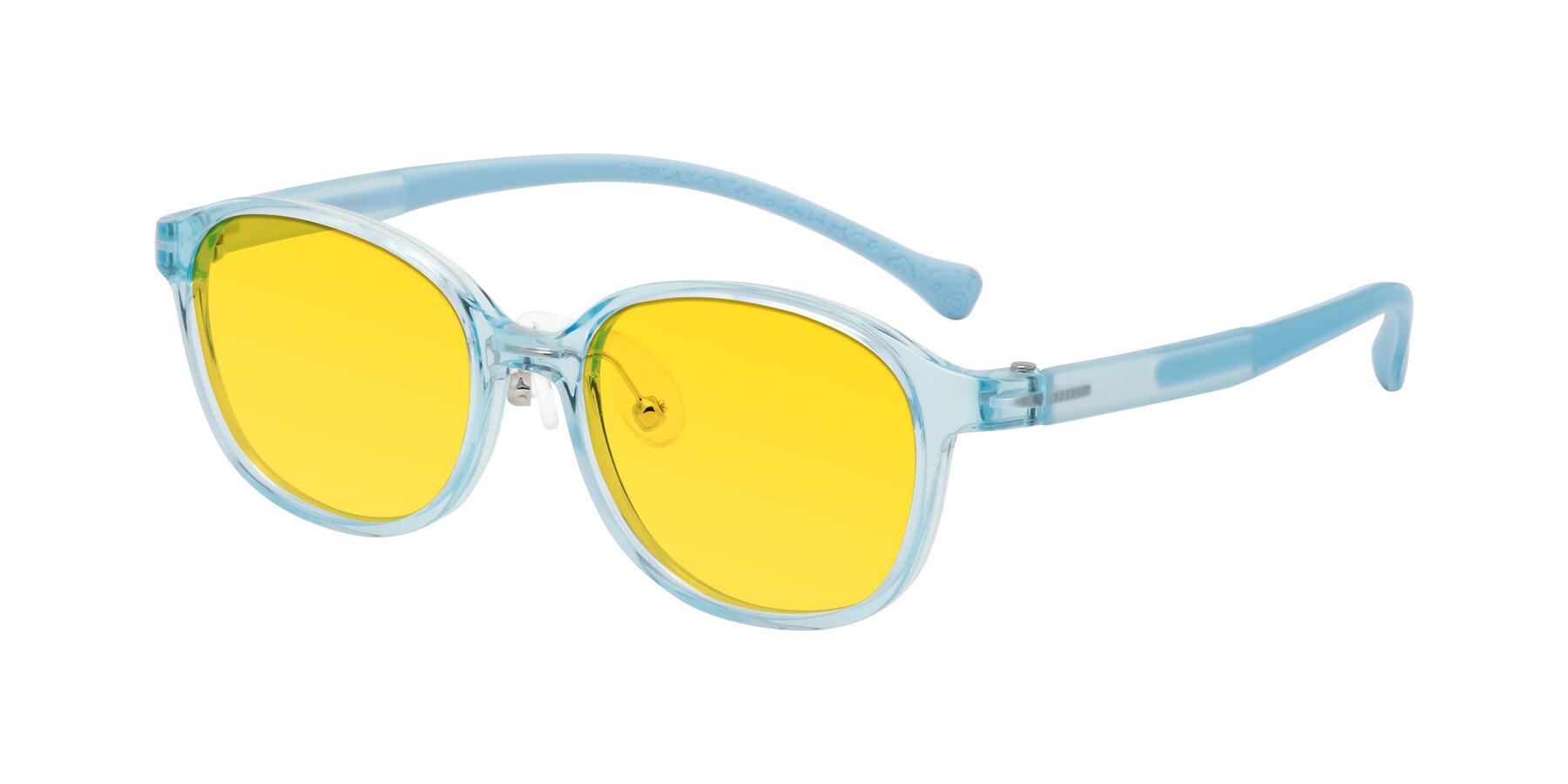 Angle of Meteor in Swimmer Blue with Yellow Tinted Lenses