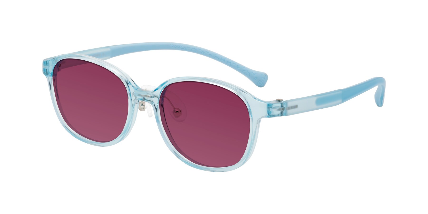 Angle of Meteor in Swimmer Blue with Wine Tinted Lenses