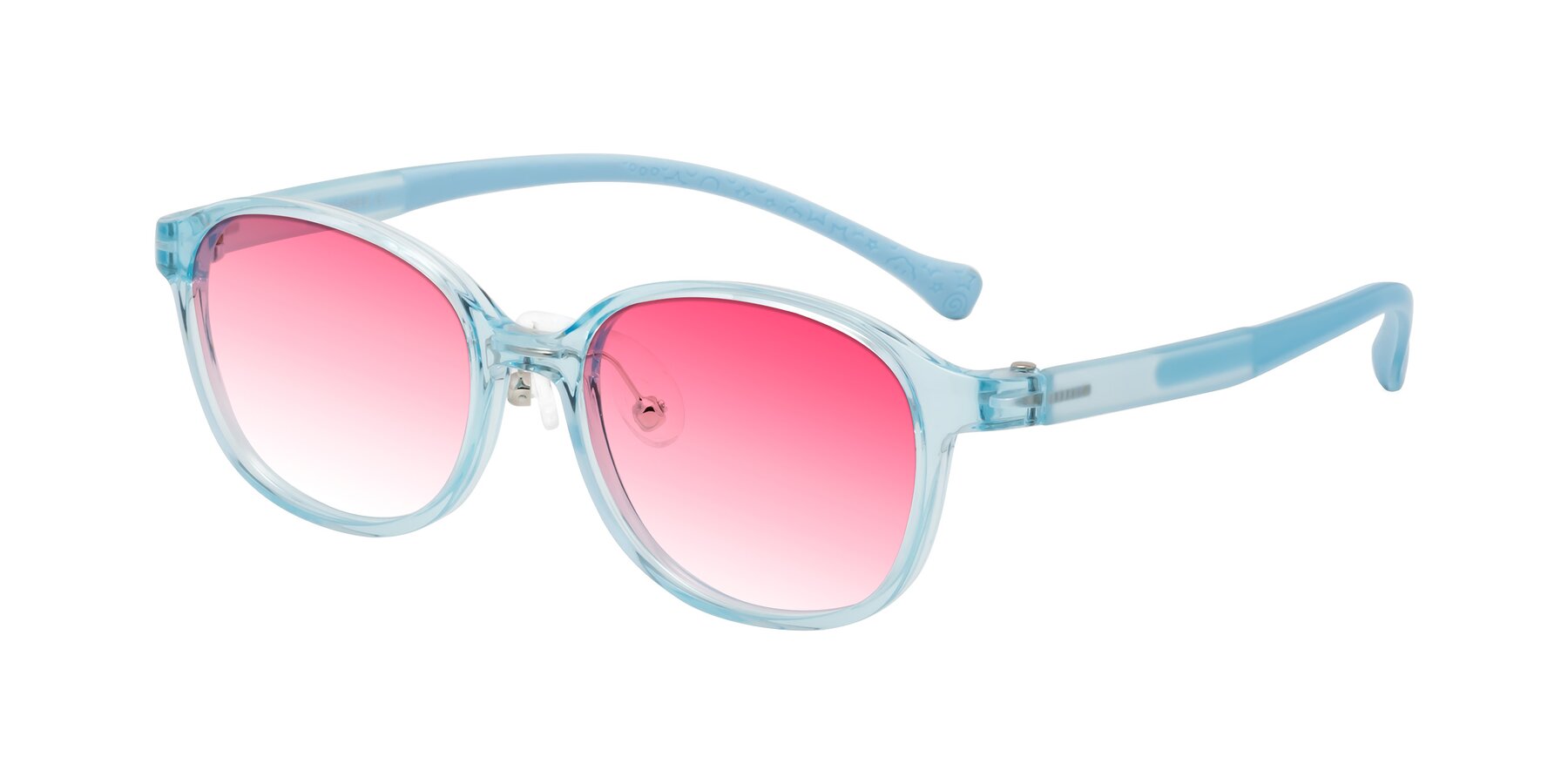 Angle of Meteor in Swimmer Blue with Pink Gradient Lenses