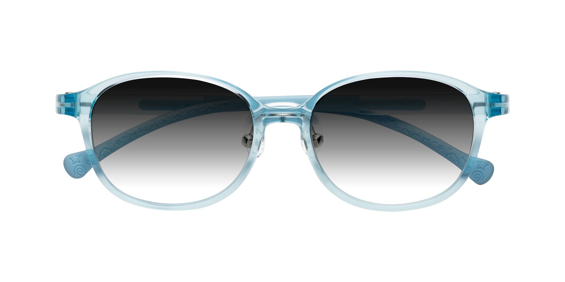 Folded Front of Meteor in Swimmer Blue with Gray Gradient Lenses