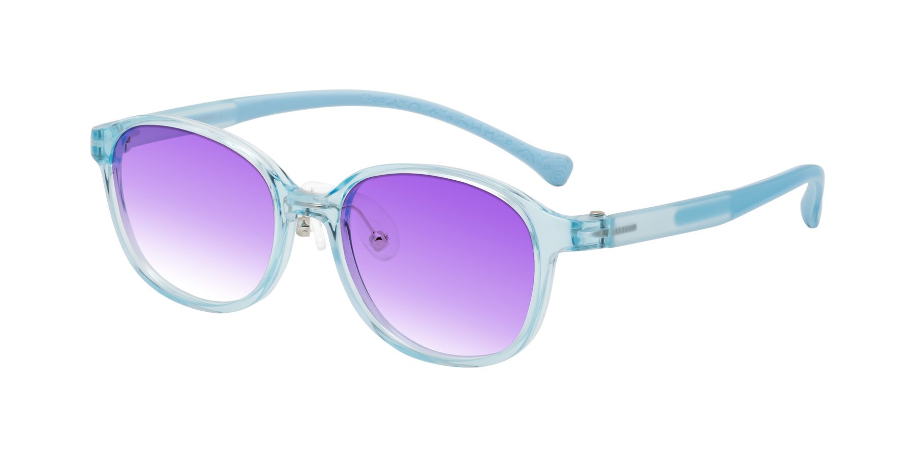 Angle of Meteor in Swimmer Blue with Purple Gradient Lenses