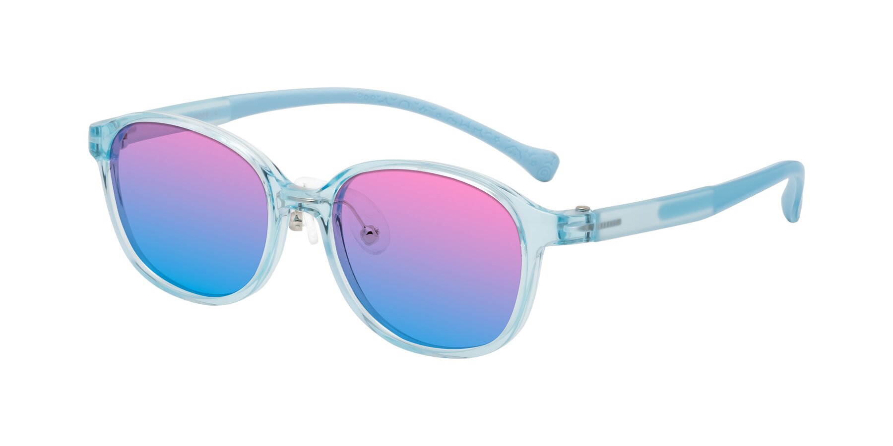 Angle of Meteor in Swimmer Blue with Pink / Blue Gradient Lenses