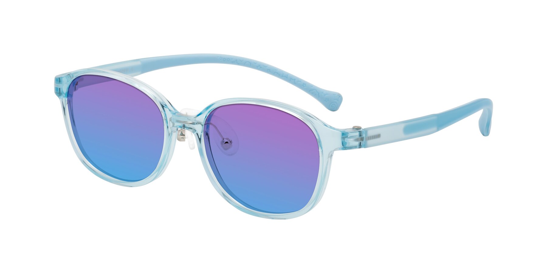 Angle of Meteor in Swimmer Blue with Purple / Blue Gradient Lenses