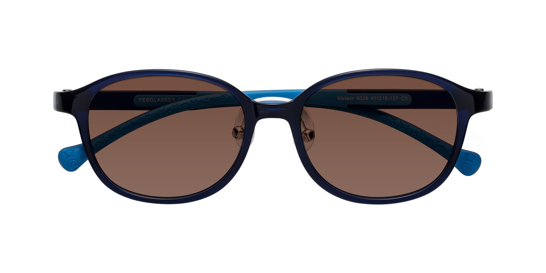 Folded Front of Meteor in Astronomer Blue with Brown Tinted Lenses