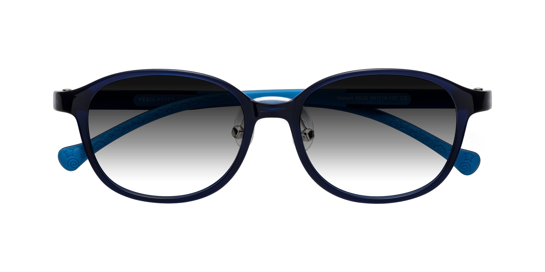 Folded Front of Meteor in Astronomer Blue with Gray Gradient Lenses