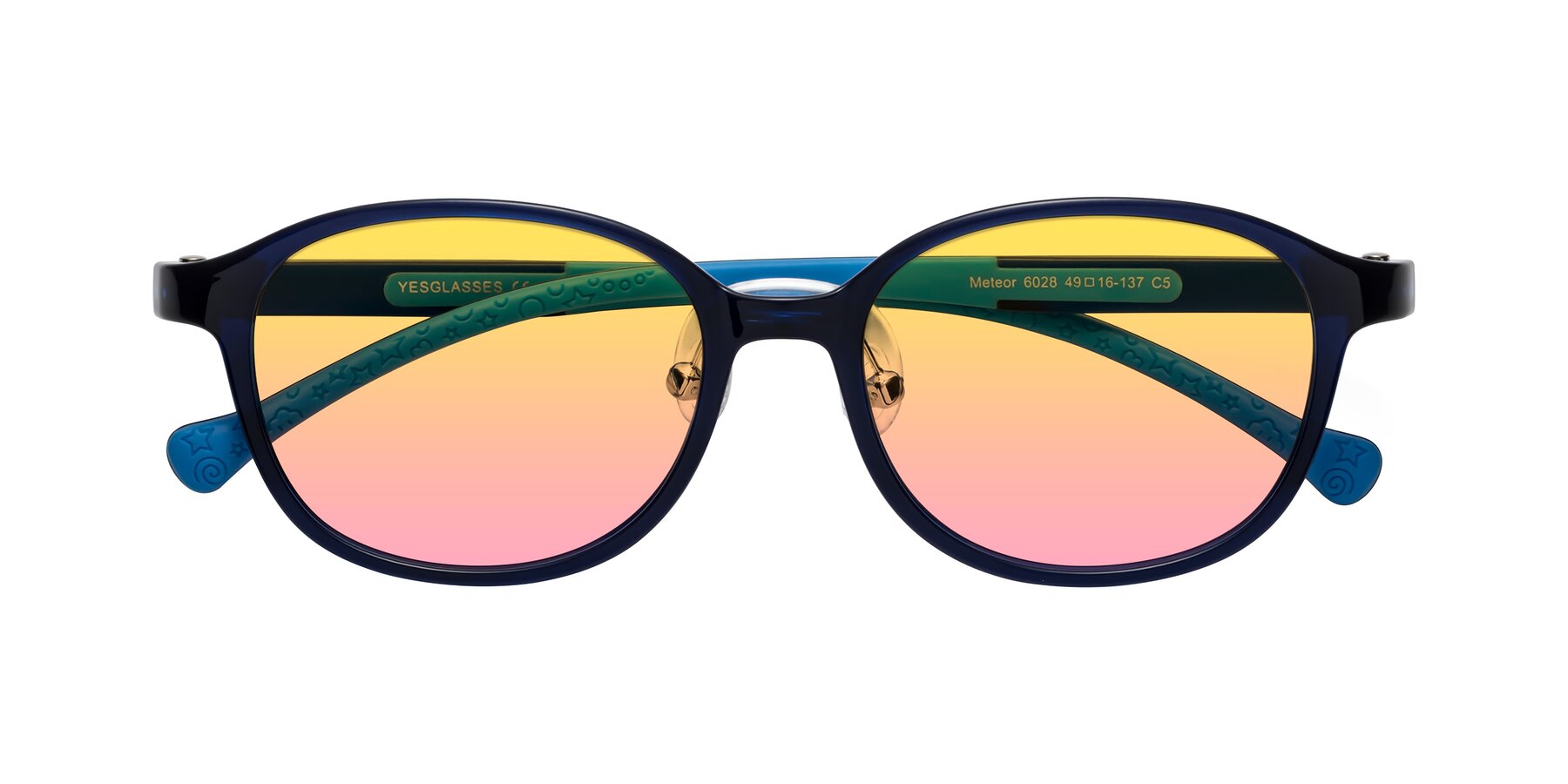 Folded Front of Meteor in Astronomer Blue with Yellow / Pink Gradient Lenses